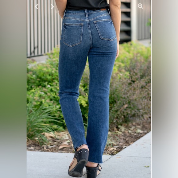 NWT JUDY BLUE Mid Rise Bootcut Dark Wash Non Distressed Jeans - Picture 13 of 15